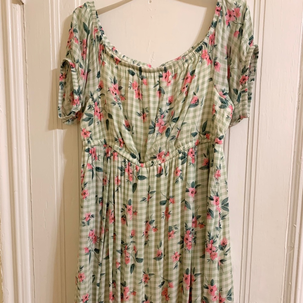 Plus size peasant dress